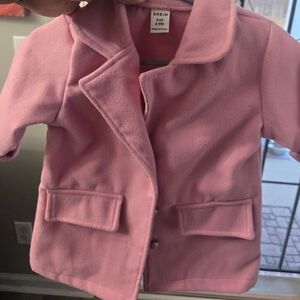 SHEIN Soft Pink Kids Blazer